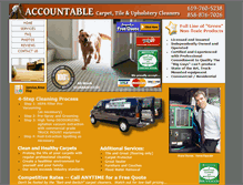 Tablet Screenshot of accountablecarpetclean.com